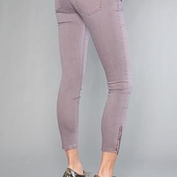 Free People Millennium Violet Cropped ankle zipper - Picture 1 of 7